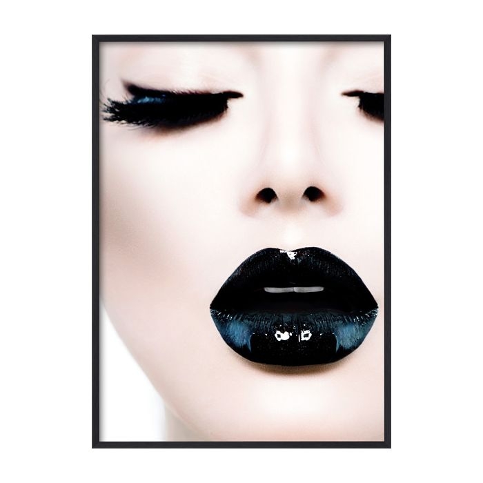 Poster - Schwarze Lippen / Flach verpackt