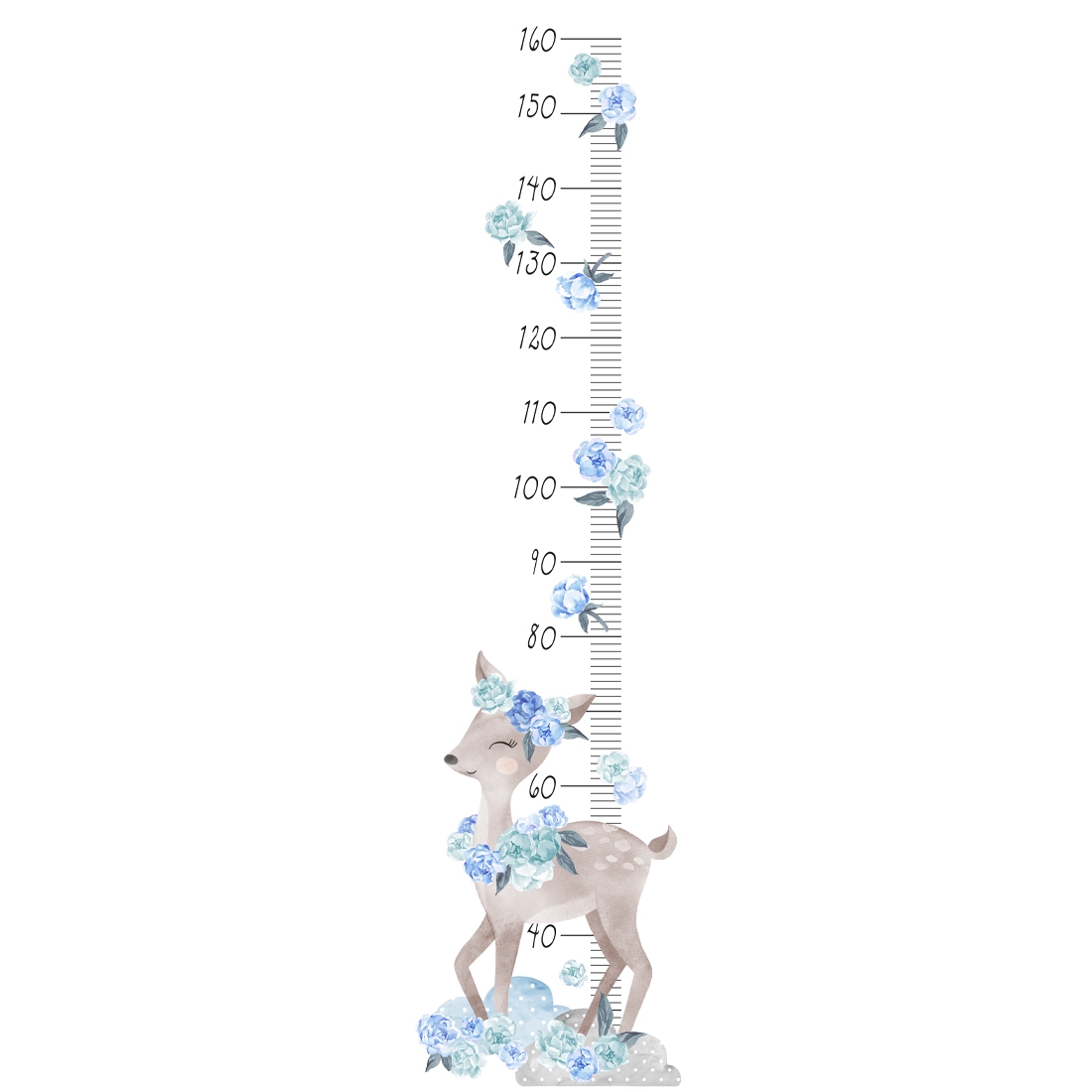 Wandtattoo - Höhenmaß / Rogen / Blau
