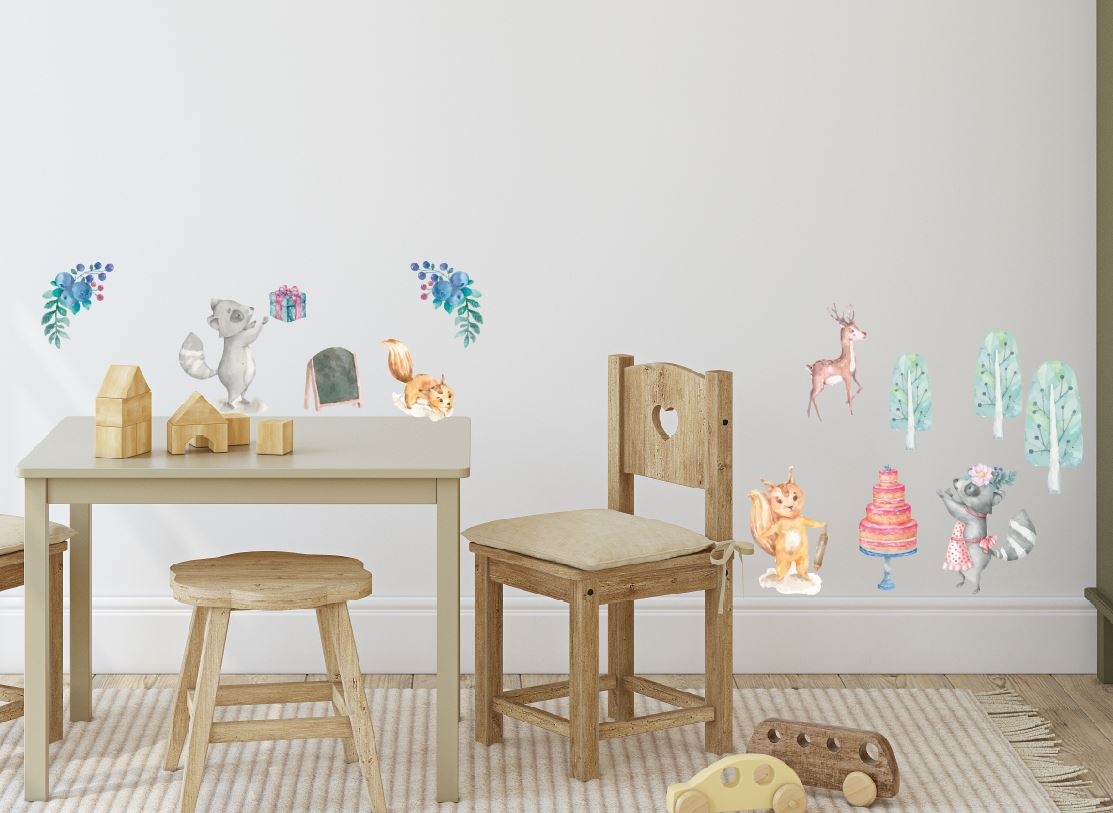 Wandtattoo - Aquarell Zebra-Set