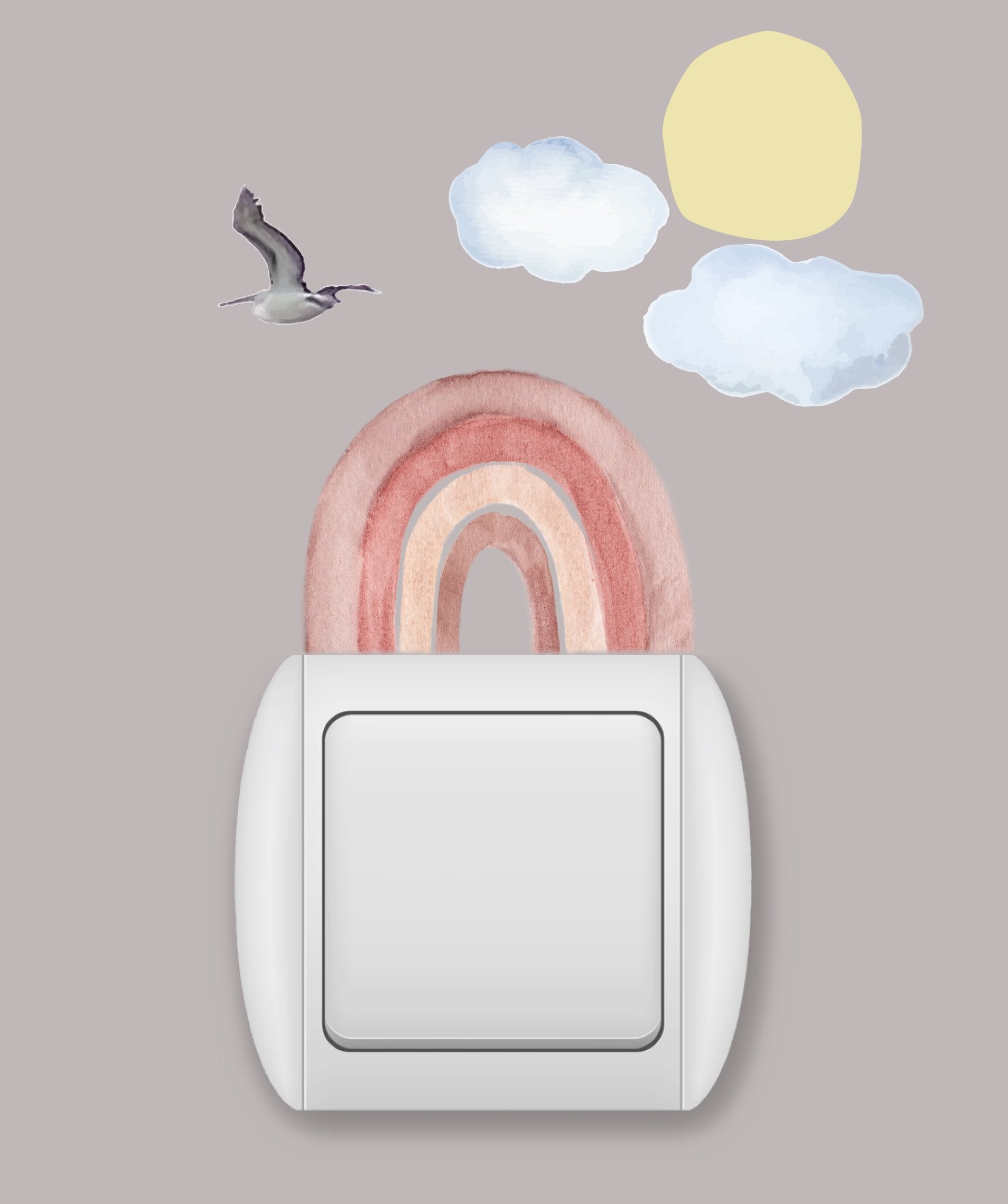 Wandtattoo - Lampendekoration - Aquarell Regenbogen