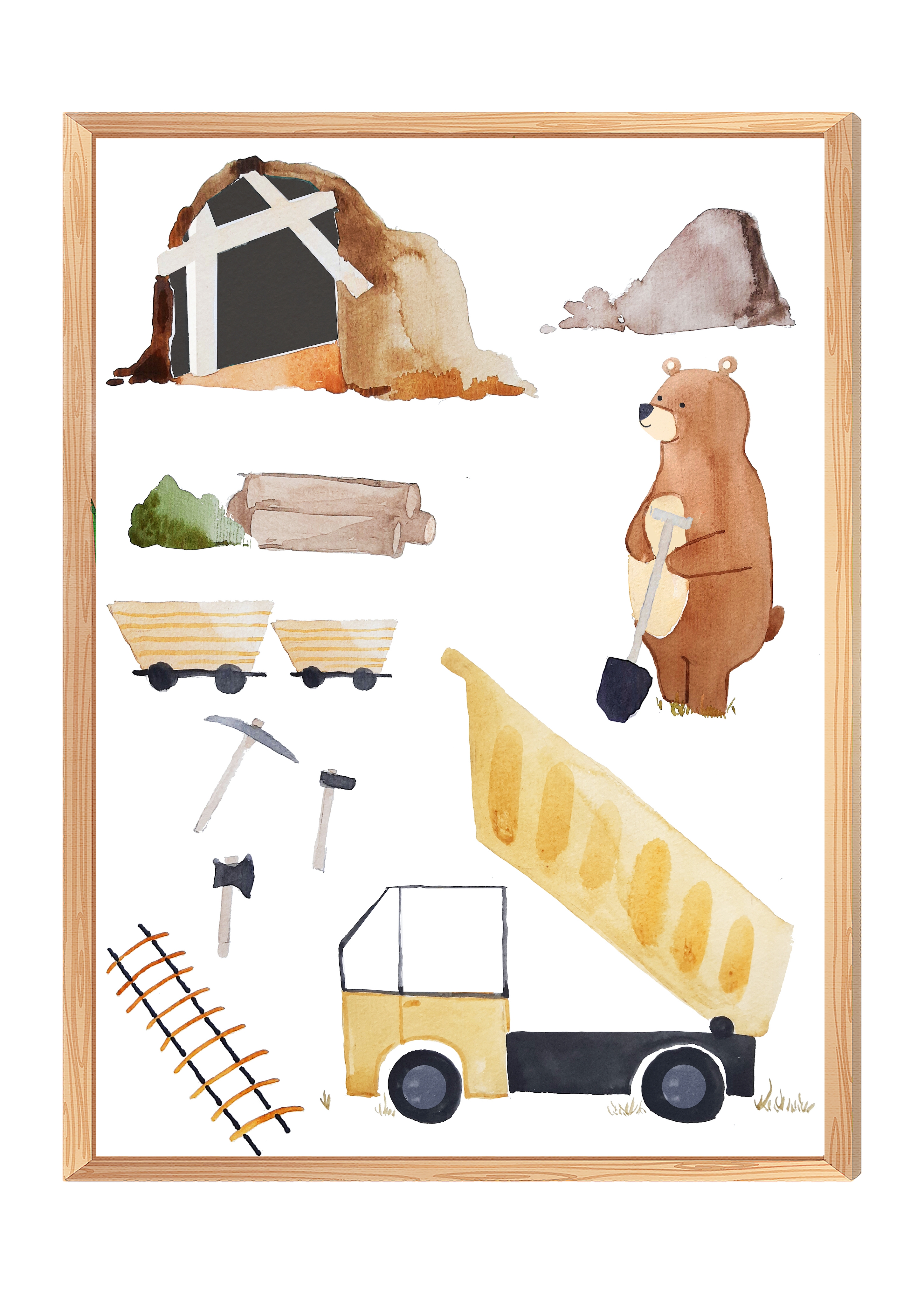 Poster - Bergbau Bär