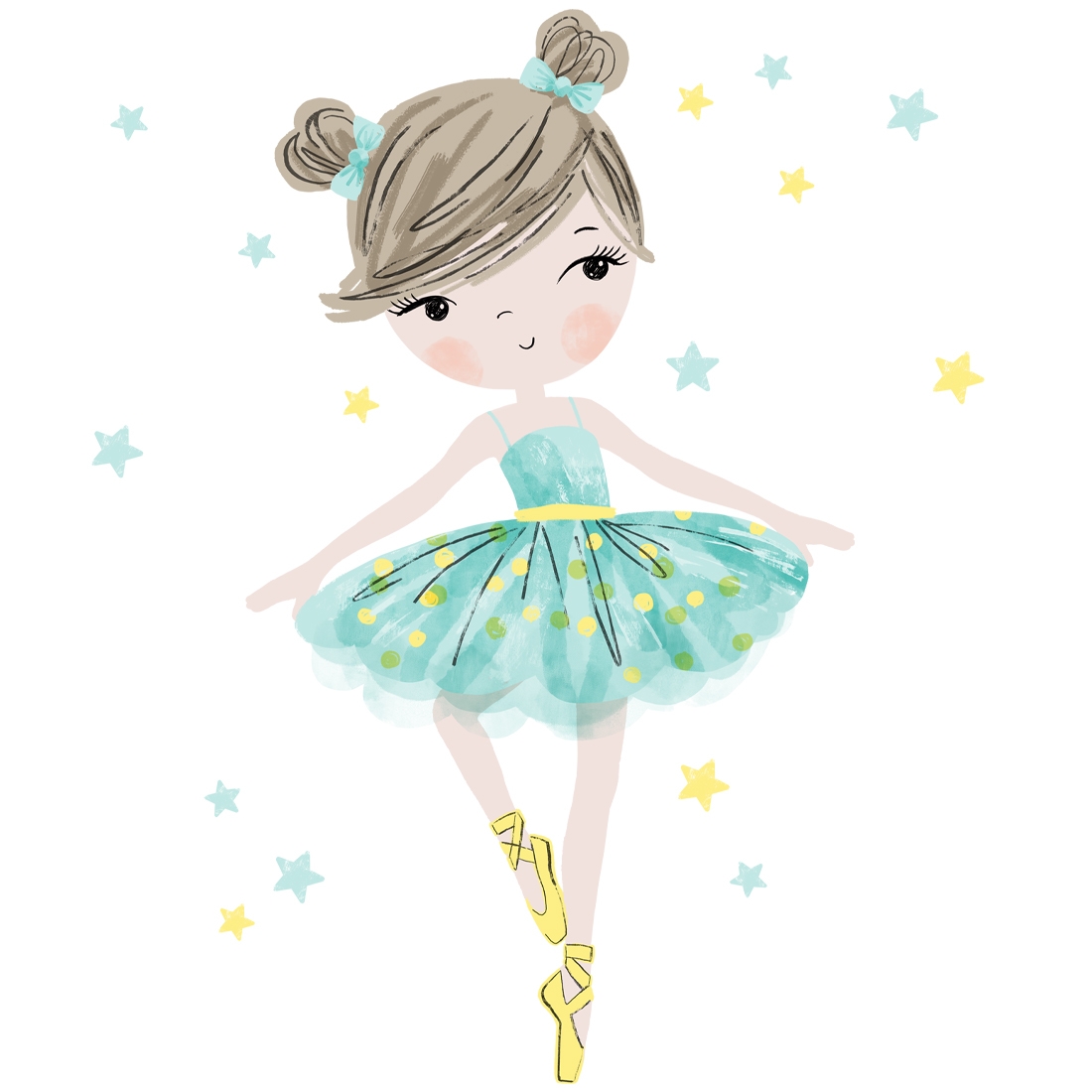 Wandtattoo - Ballerina / Minze