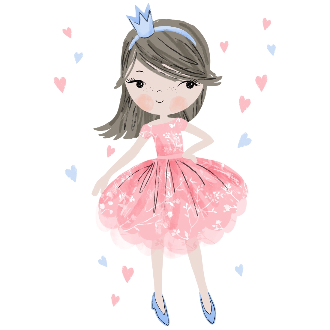 Wandtattoo - Prinzessin / Rosa