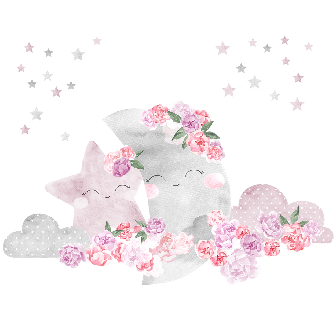 Wandtattoo - Mond / Rosa