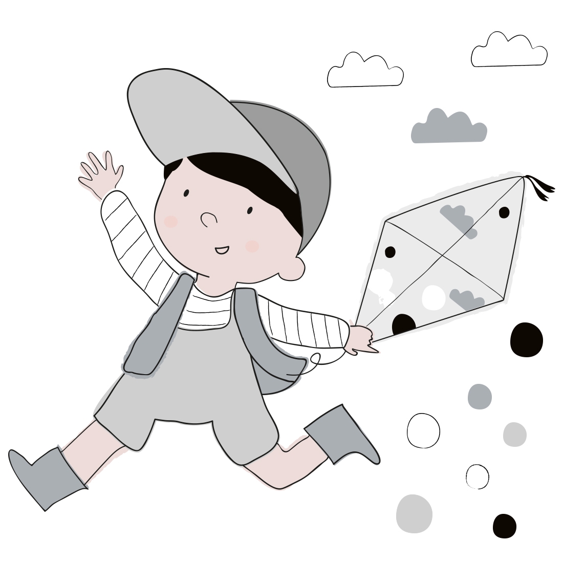 Wandtattoo - Tim / Grau