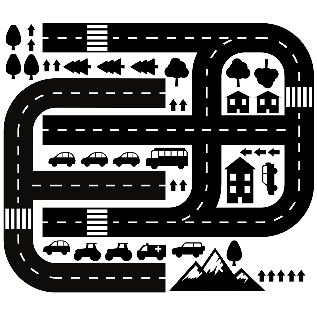 Bodenaufkleber - Rennstrecke
