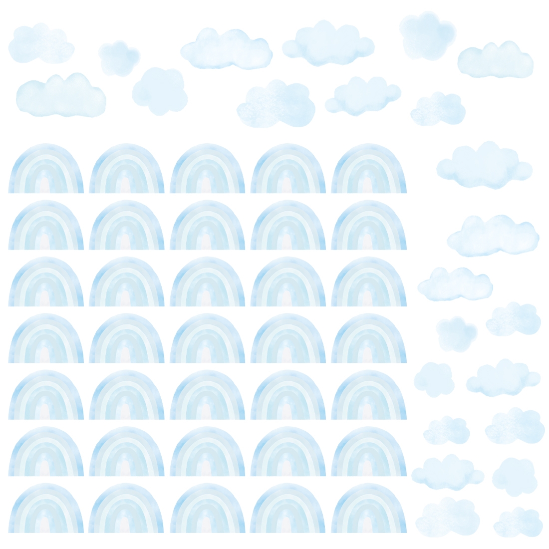 Wandtattoo - Mini-Regenbögen / Blau