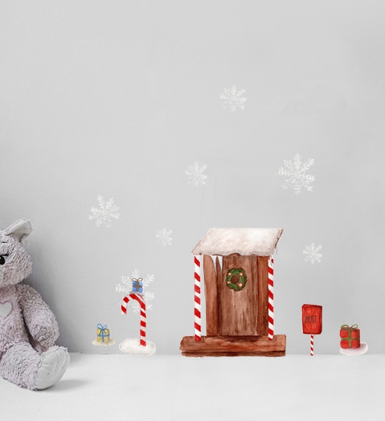 Wandtattoo - Die Tür des Weihnachtsmanns