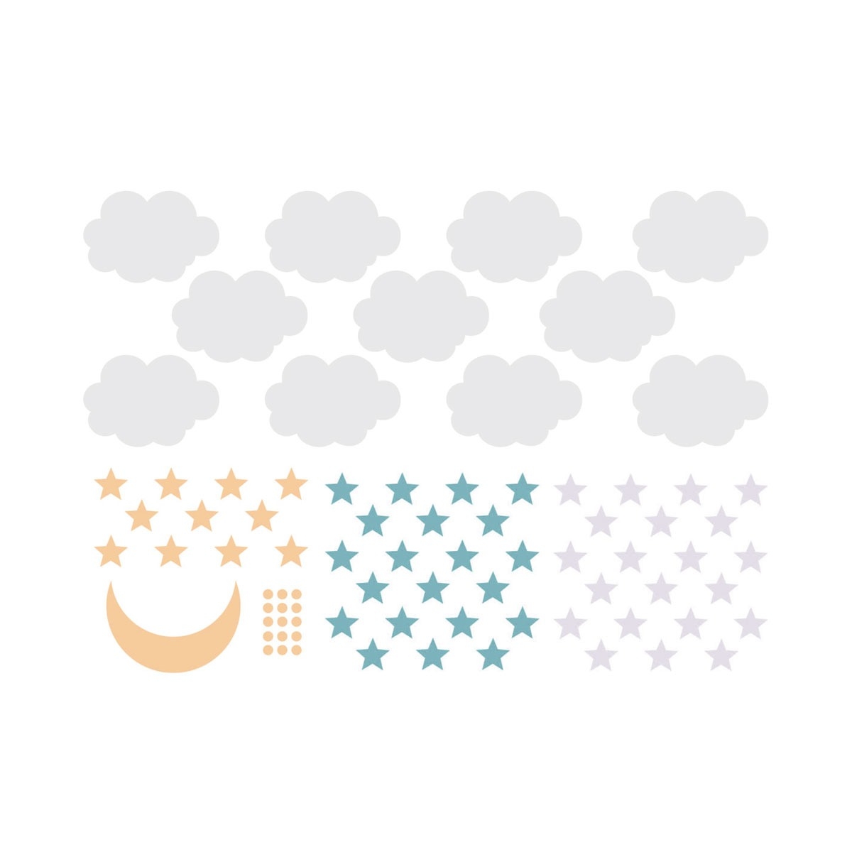 Wandtattoo - Buntes Himmelsset