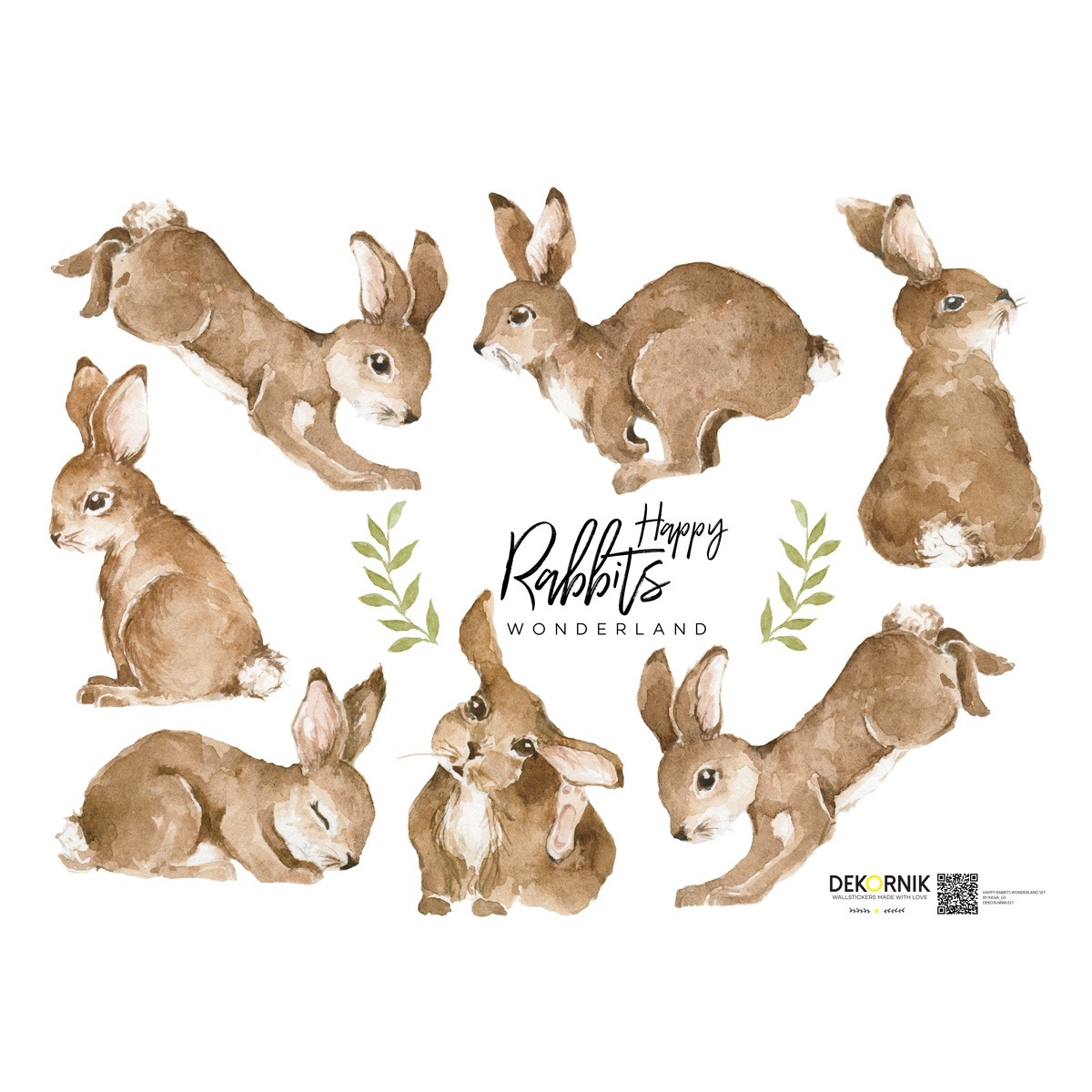 Wandtattoo - Happy Rabbits Wonderland Set