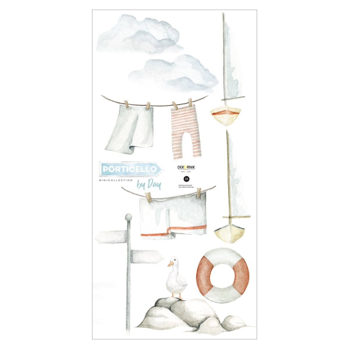 Wallsticker - Porticello bis zum Tag-Set