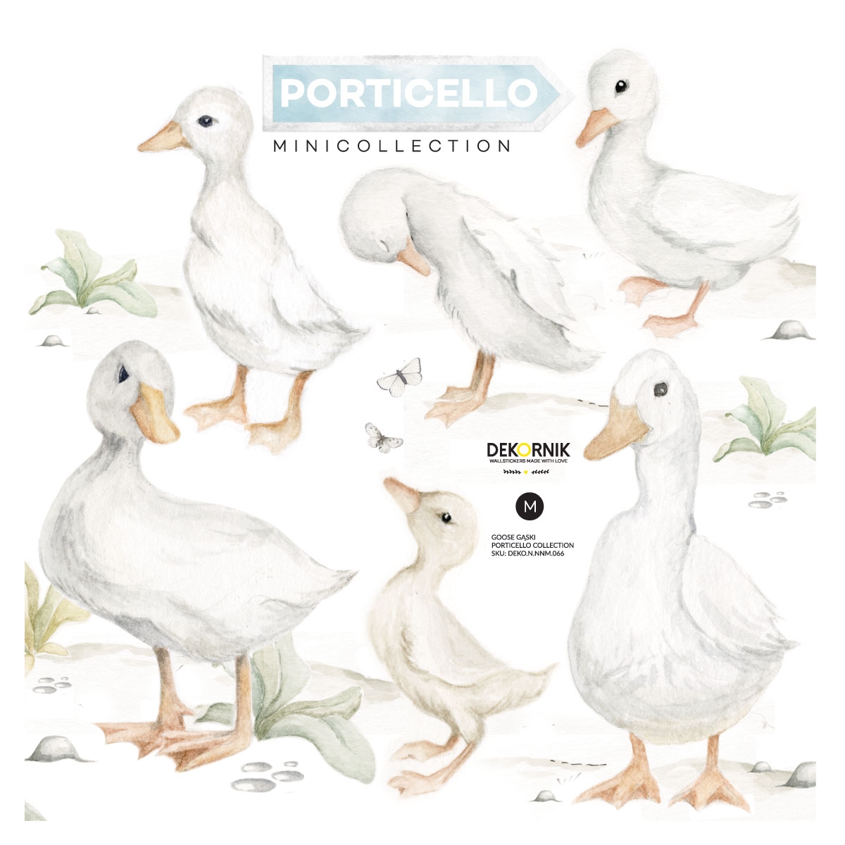 Wandtattoo - Tip Toe Gänse