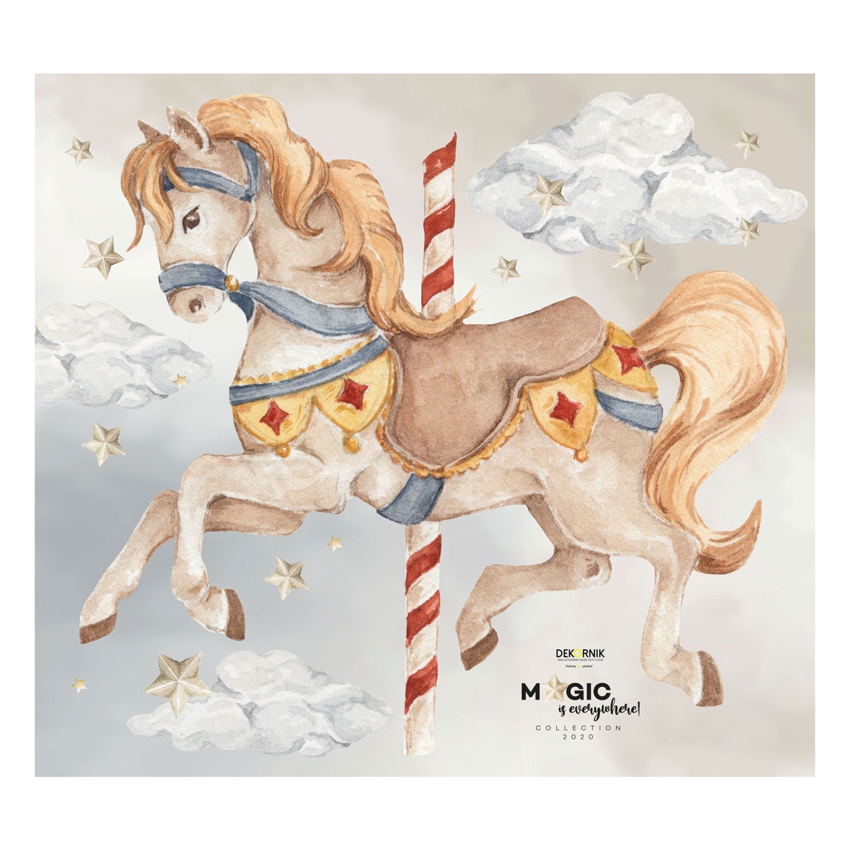 Wandtattoo - Karussell-Pony
