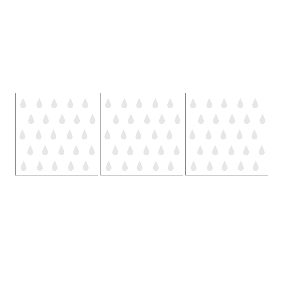 Wandtattoo - Tropfen / Hellgrau