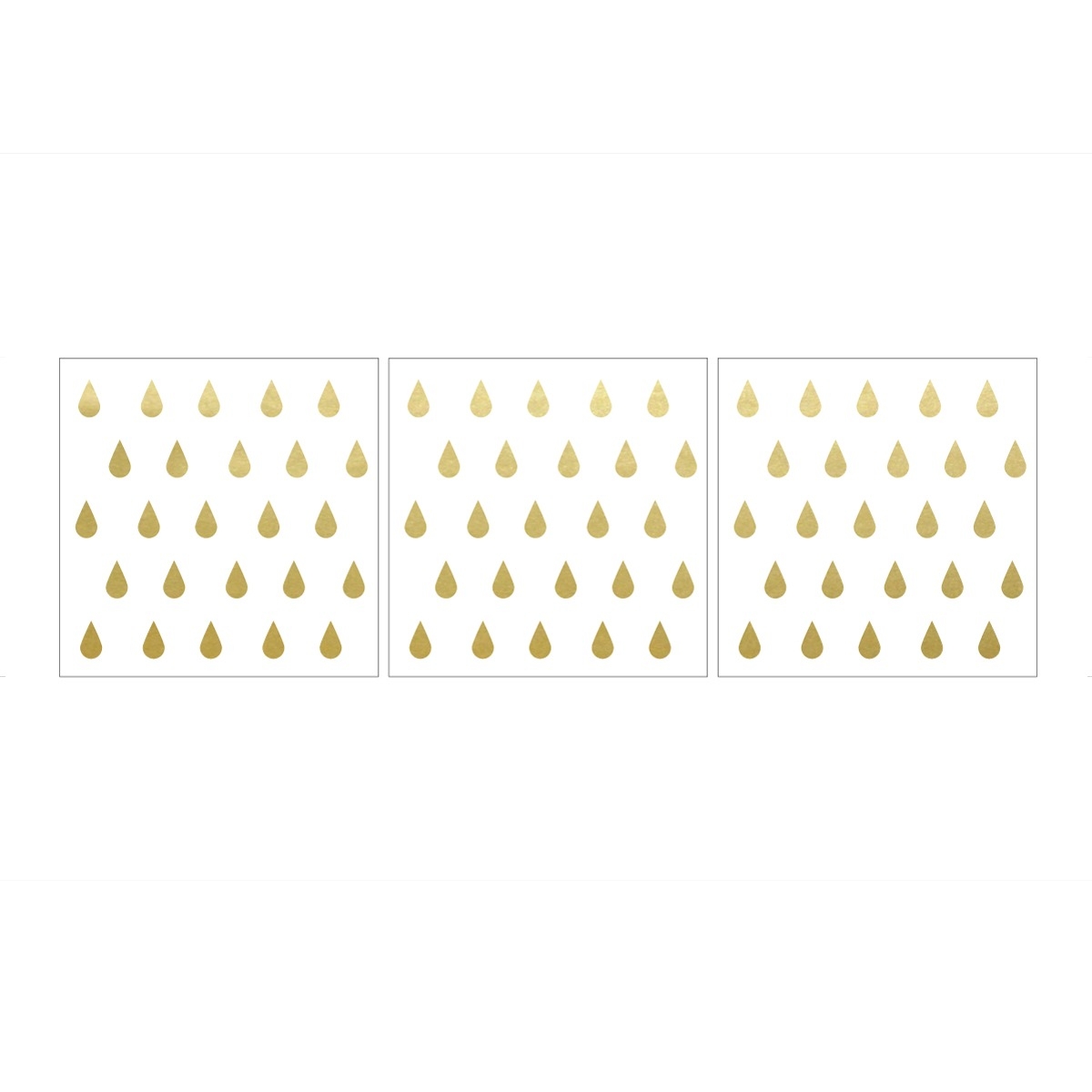 Wandtattoo - Tropfen / Gold