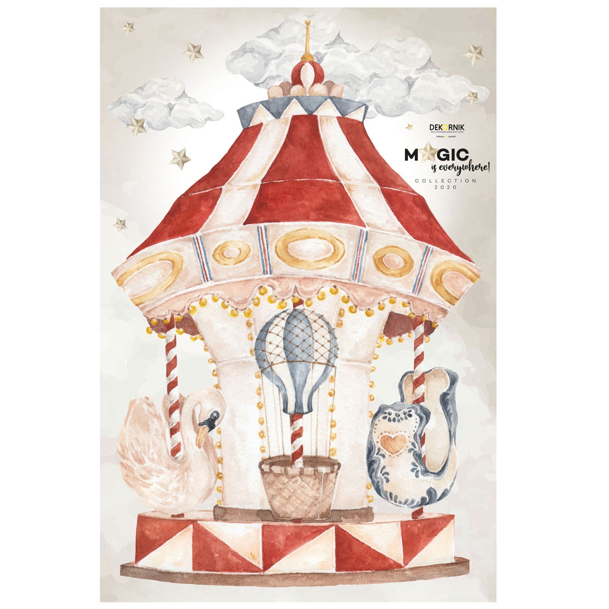 Wandtattoo - Karussell Marry geht rund