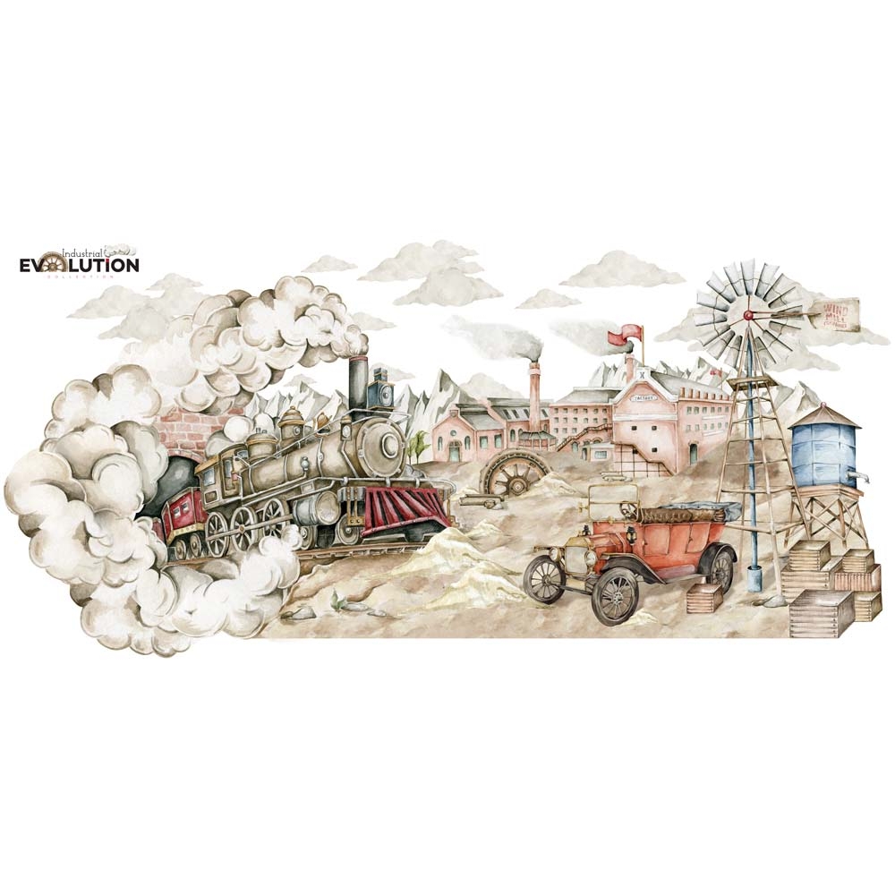 Wandtattoo - Vintage Fabrik