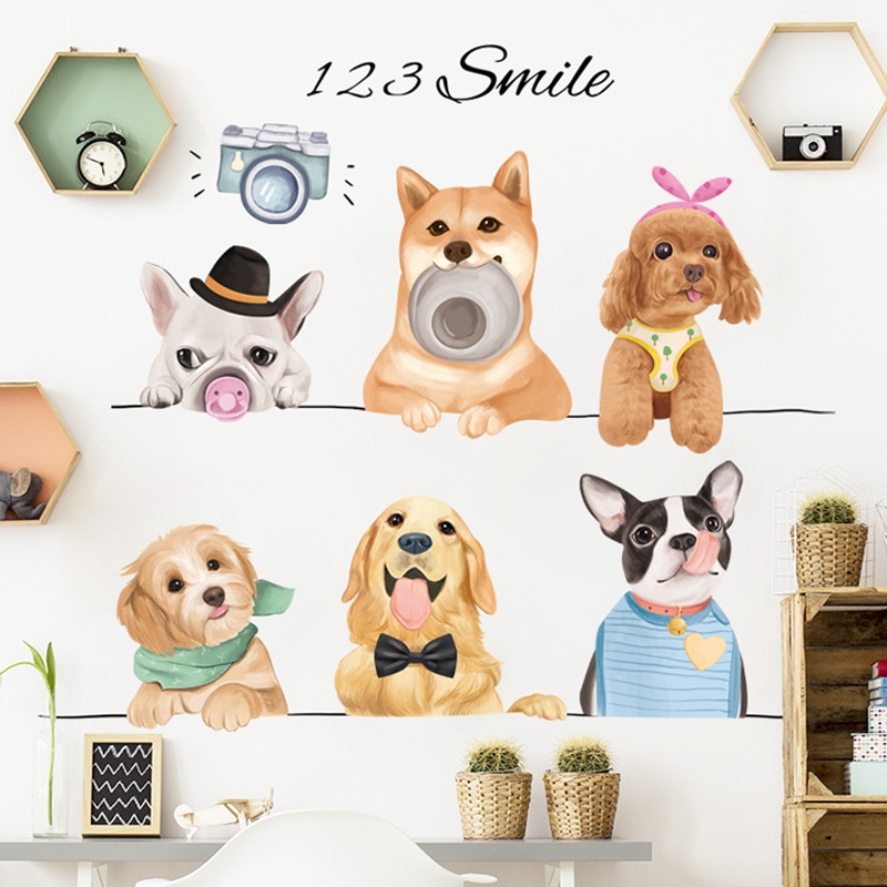 Wandtattoo - Süße Hunde