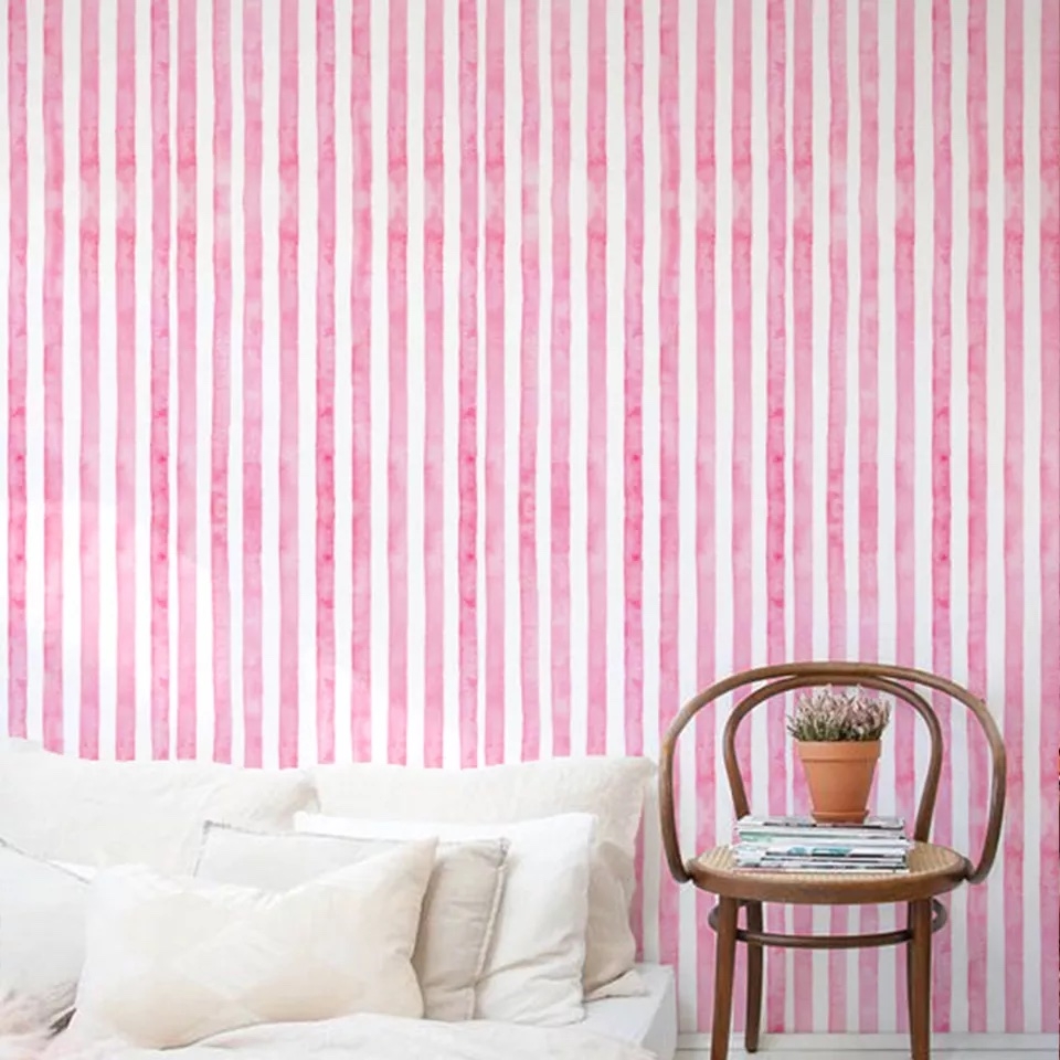 Wandtattoo - Niedliche rosa Streifen