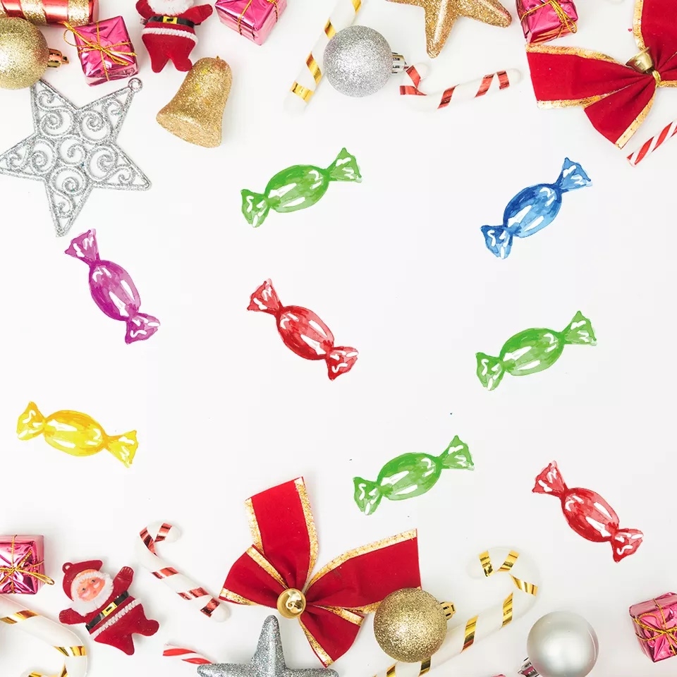 Wandtattoo - Weihnachtssüßigkeit