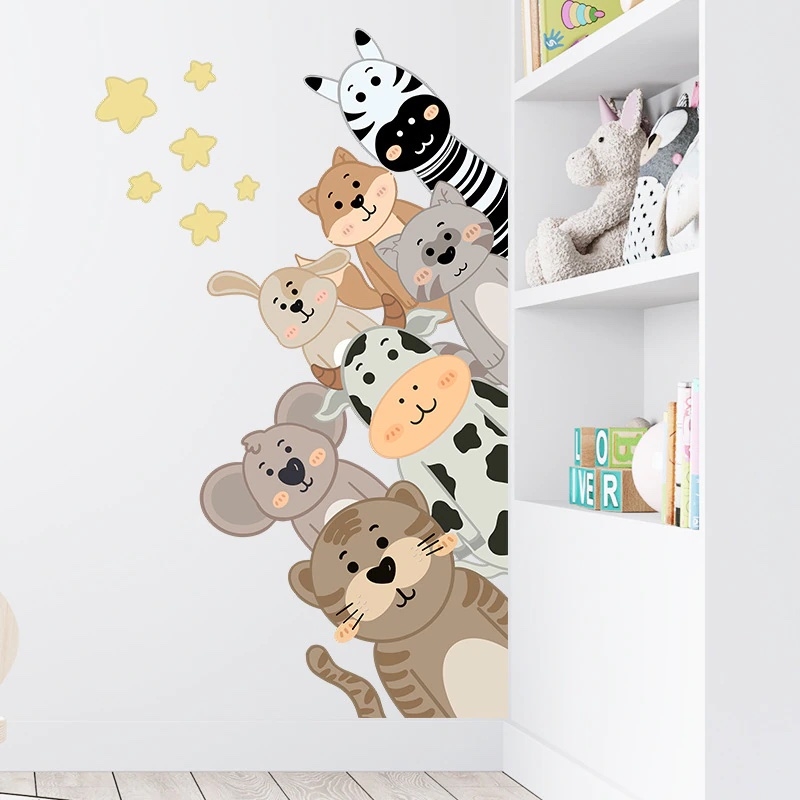 Wandtattoo - Spähende Tiere