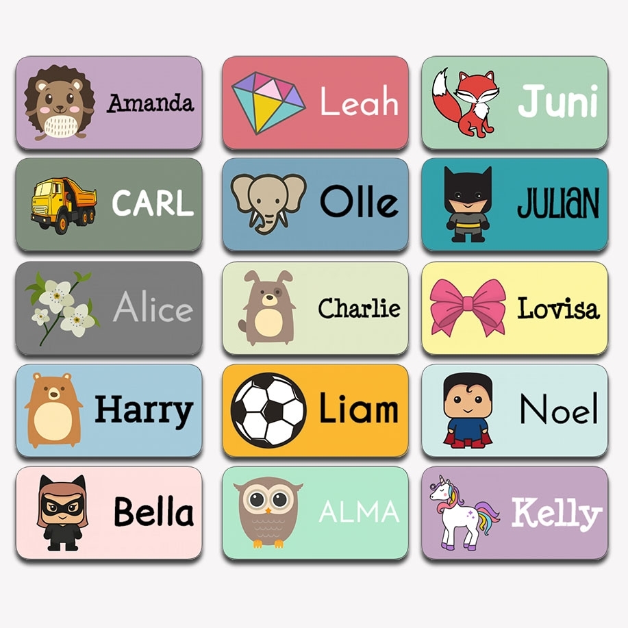 140 Stck Namensaufkleber für kleidung