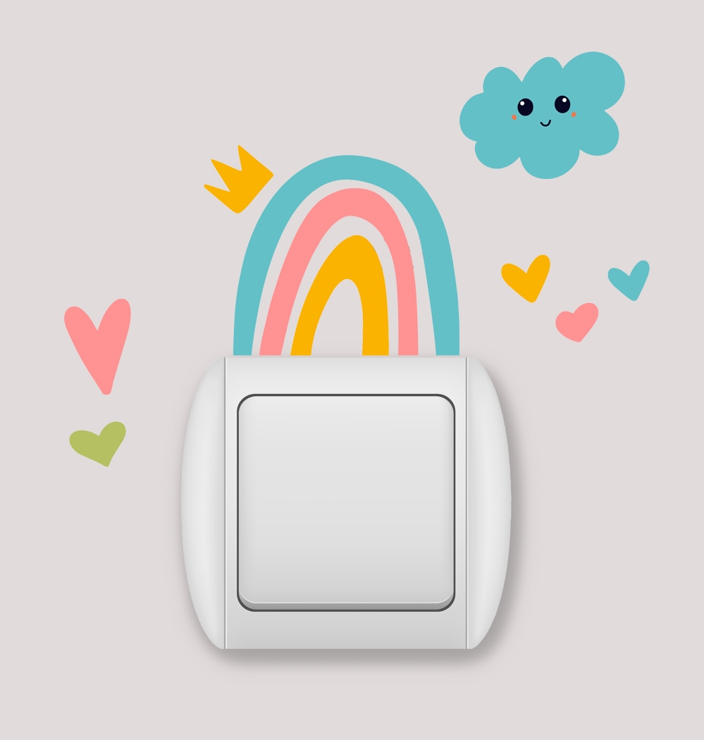 Wandtattoo - Lampendekoration - Regenbogen