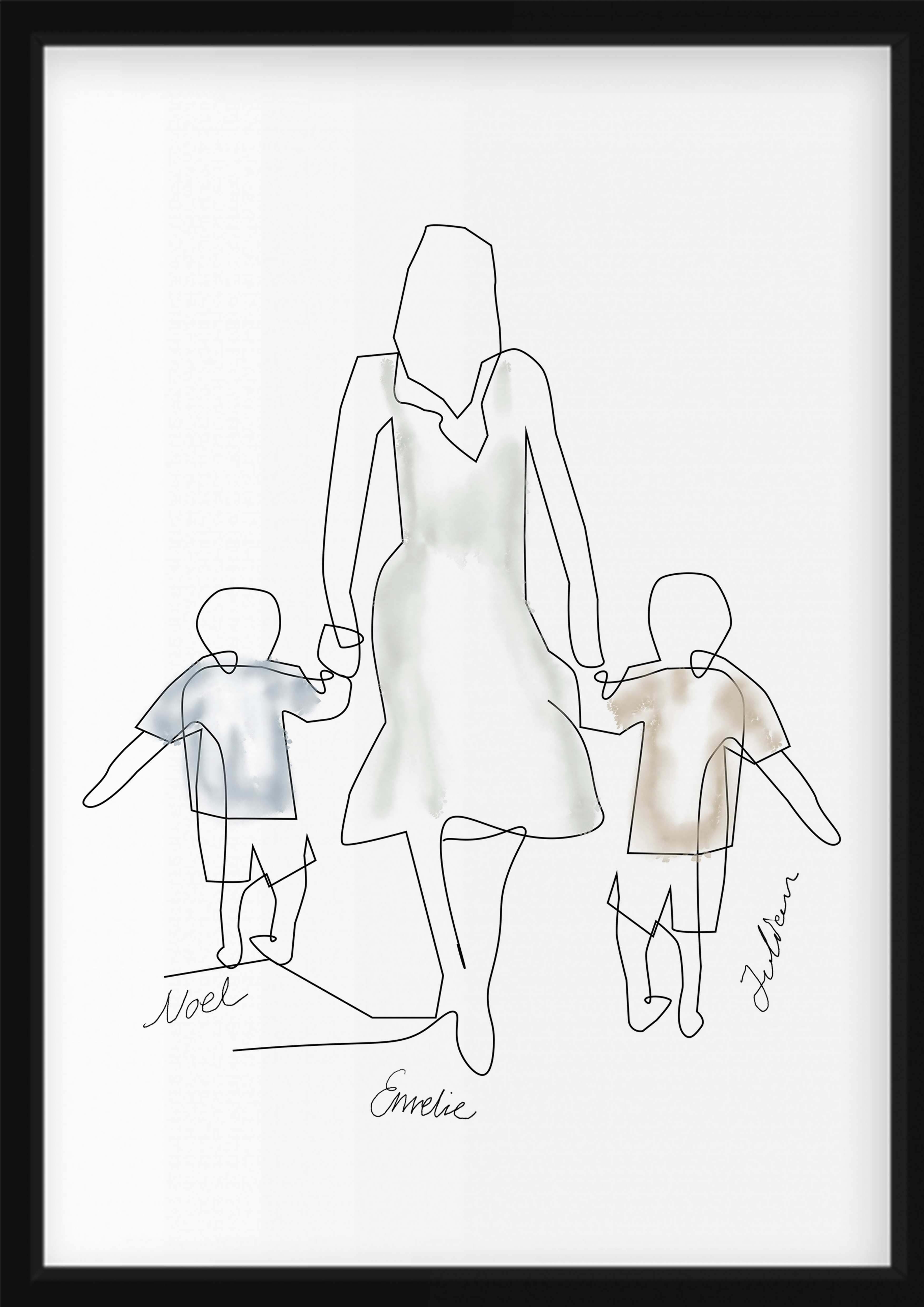 POSTER - Mutter und zwei Kinder