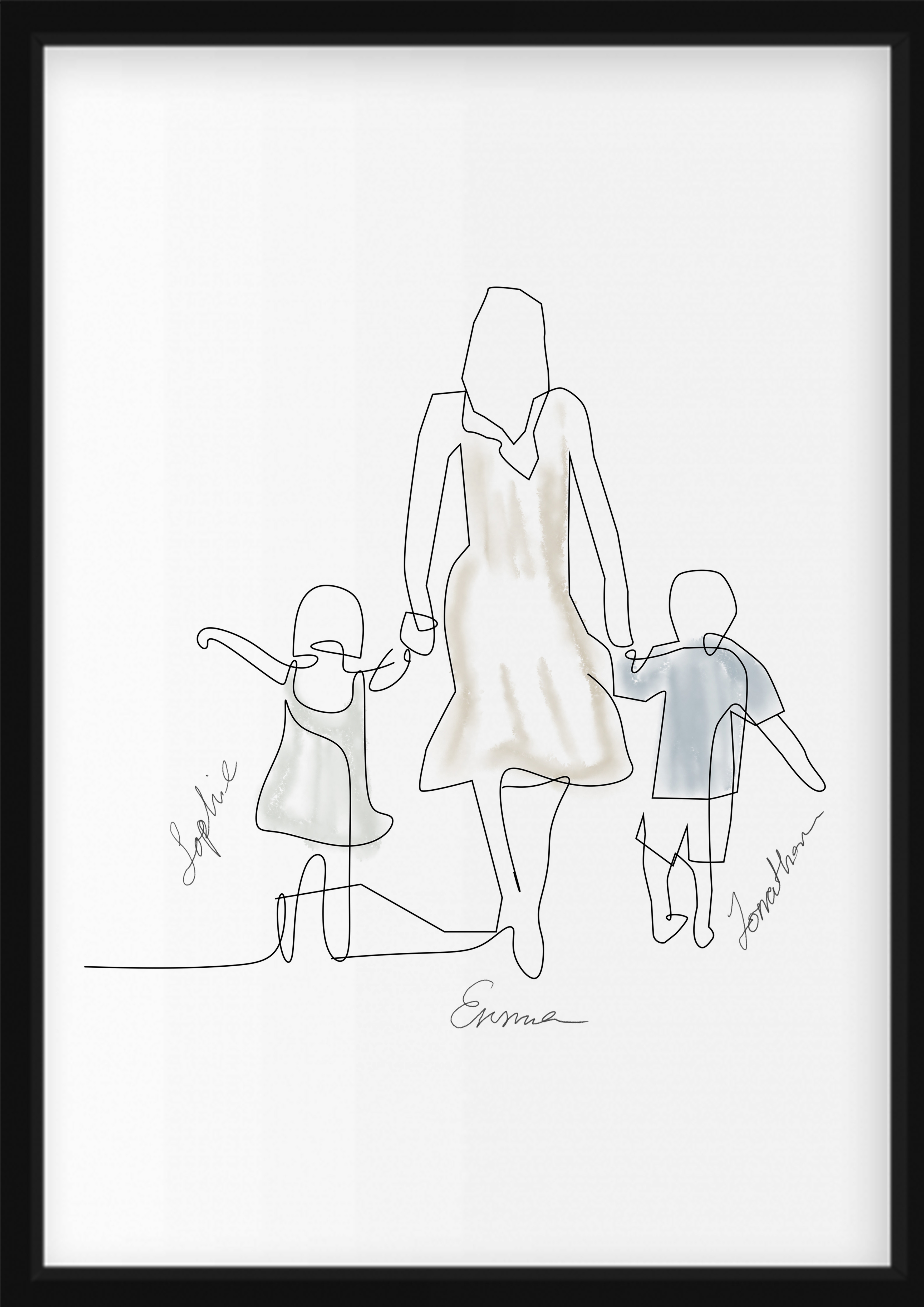 POSTER - Mutter und zwei Kinder