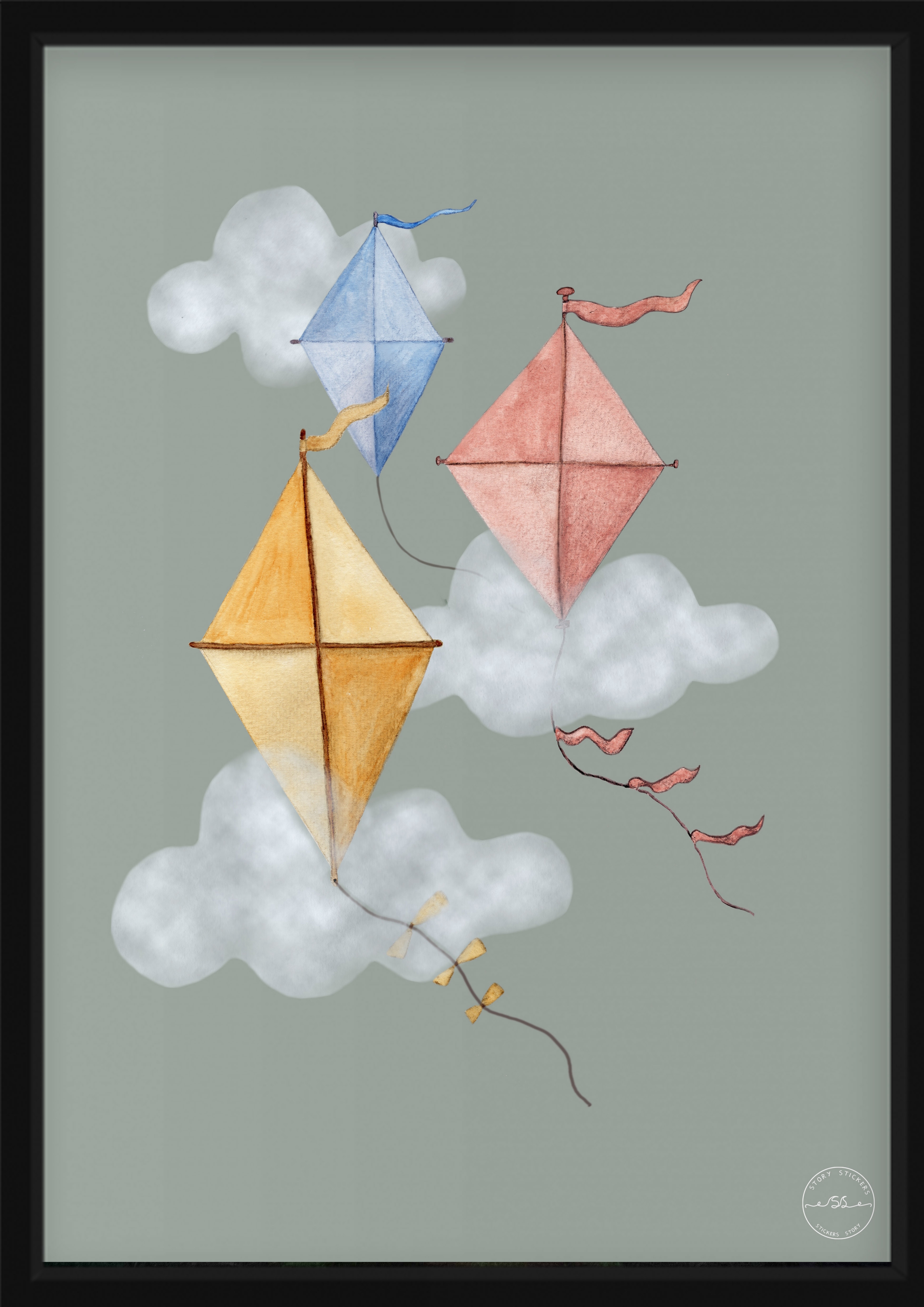 Poster - Kite / Grün