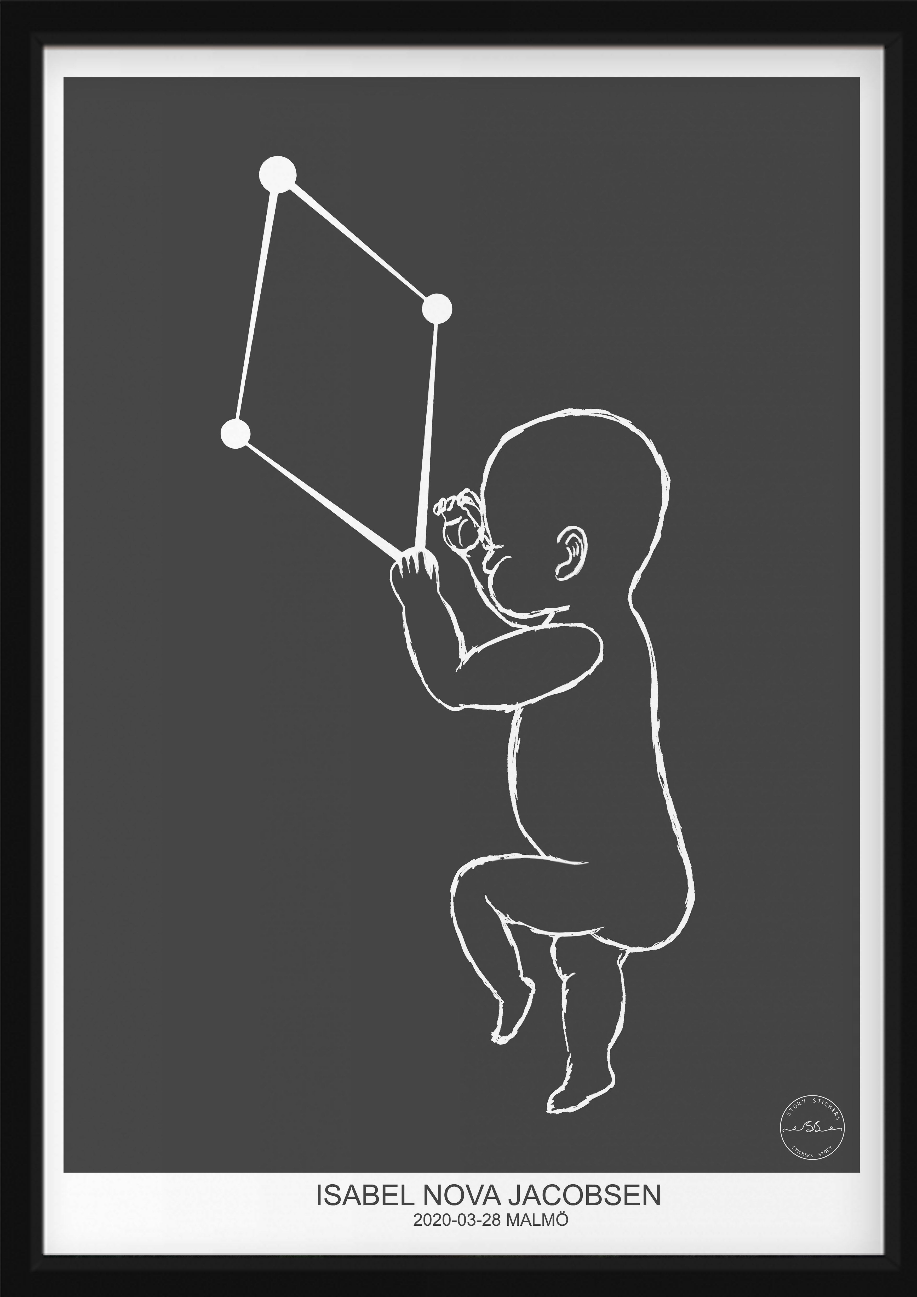 PERSÖNLICHES BABYPOSTER - Waage