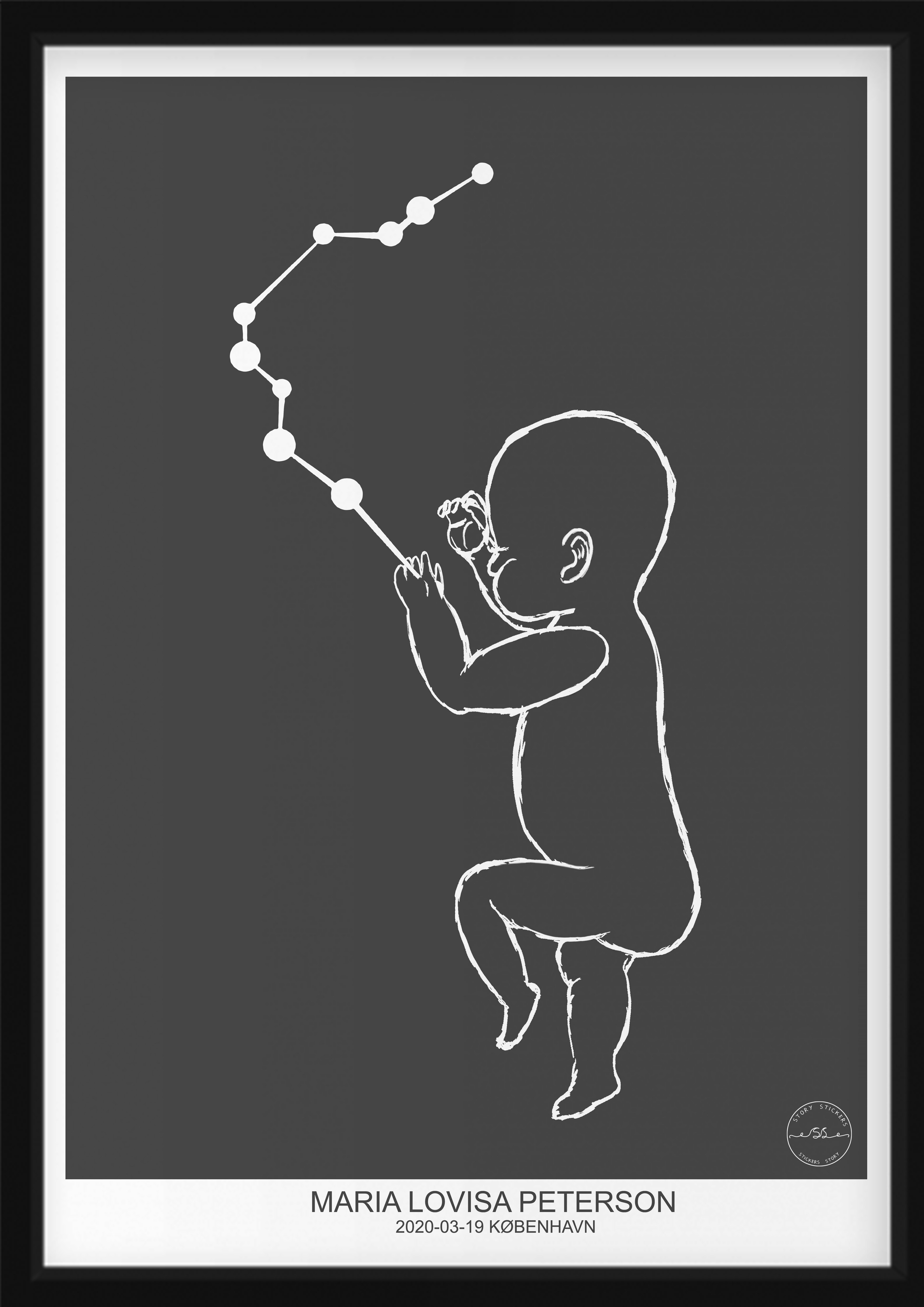 PERSÖNLICHES BABYPOSTER - Wassermann