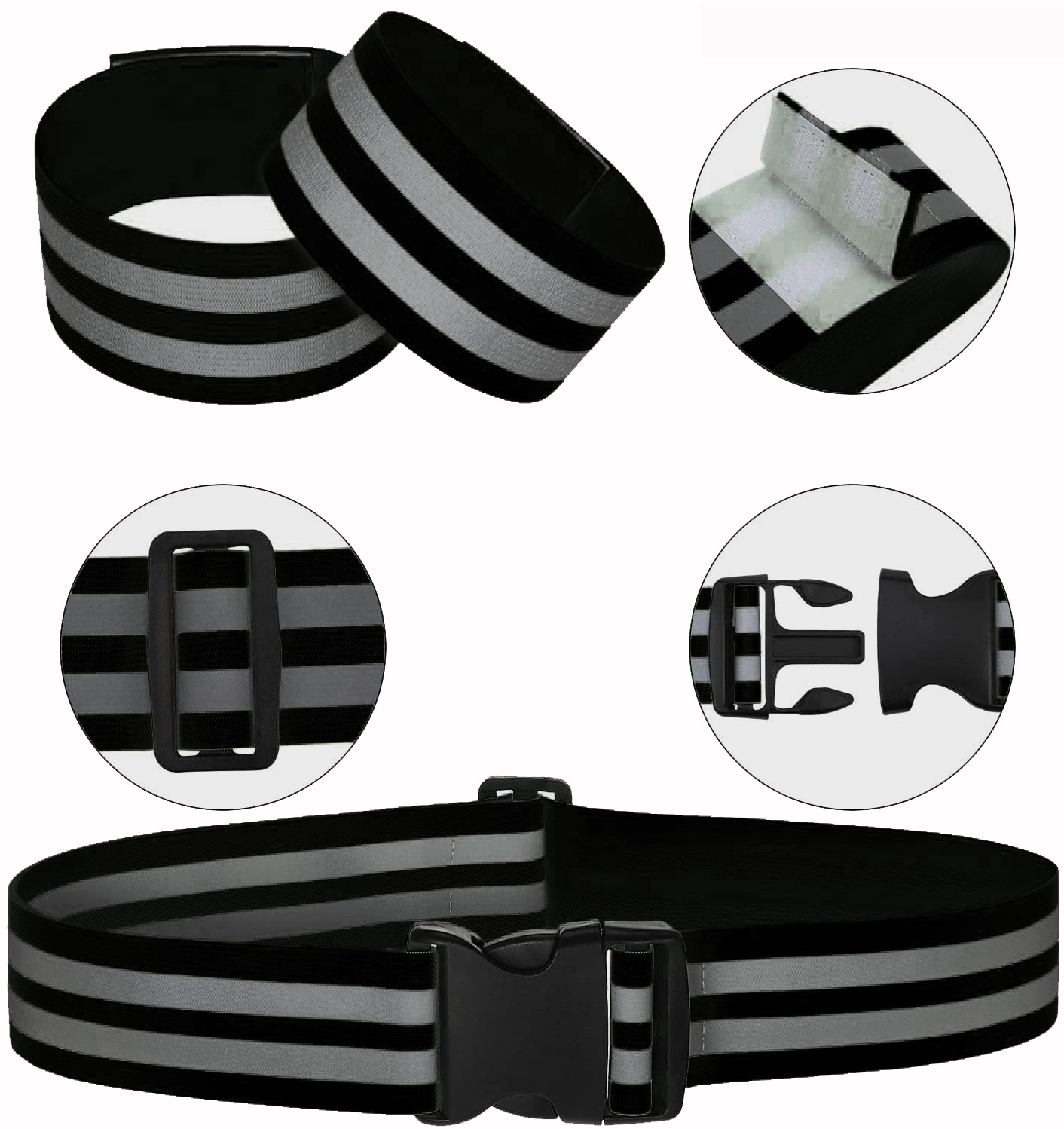 Reflektierende Bänder / Schwarz