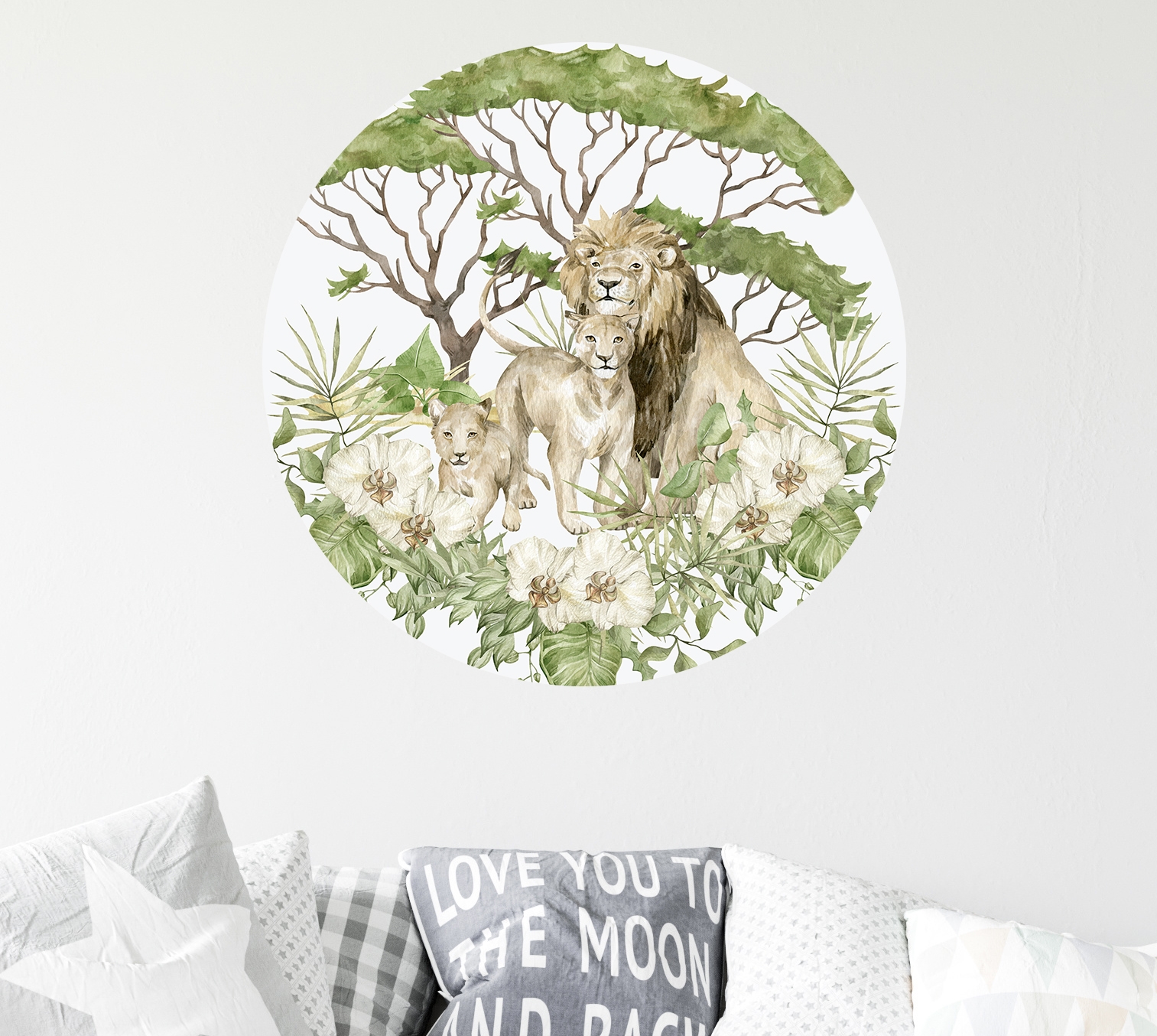 WANDTATTOO - RUNDE - LÖWE