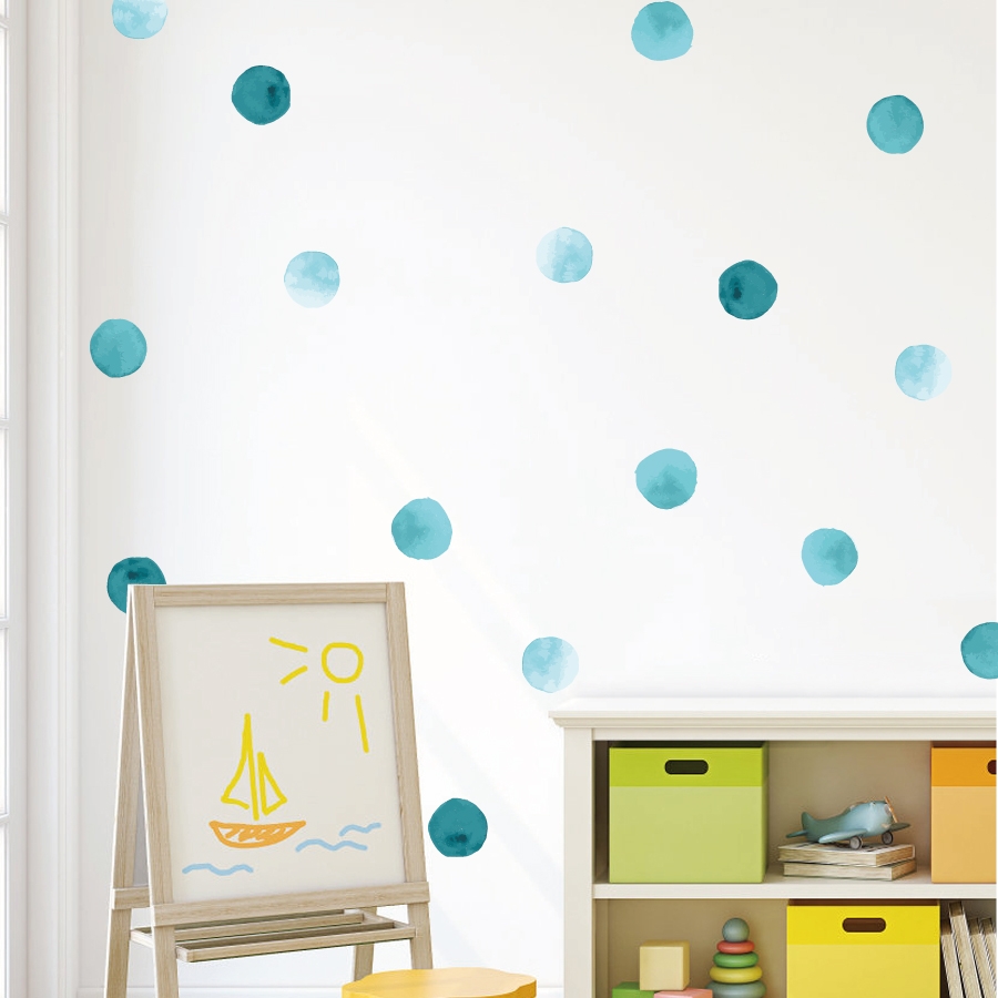 Wandtattoo - Polka-Punkte / Grün