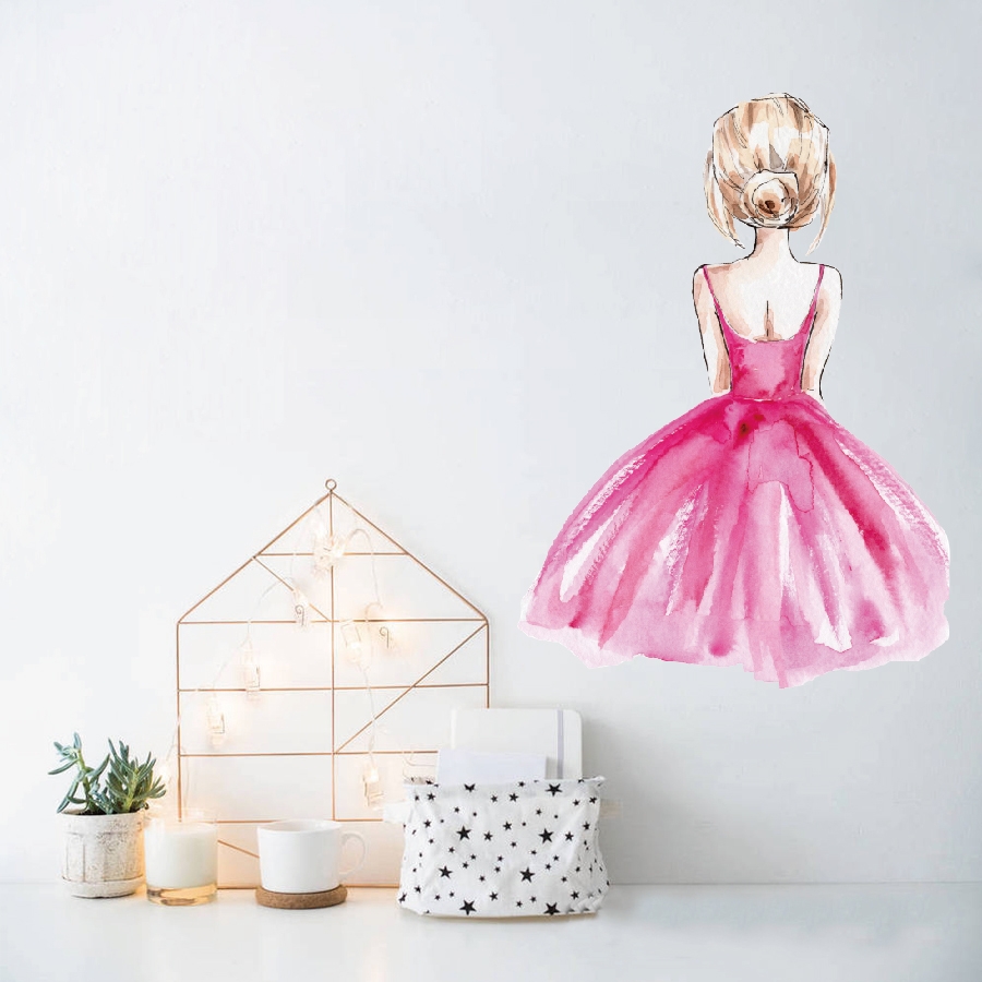 Wandtattoo - Cartoon-Mädchen