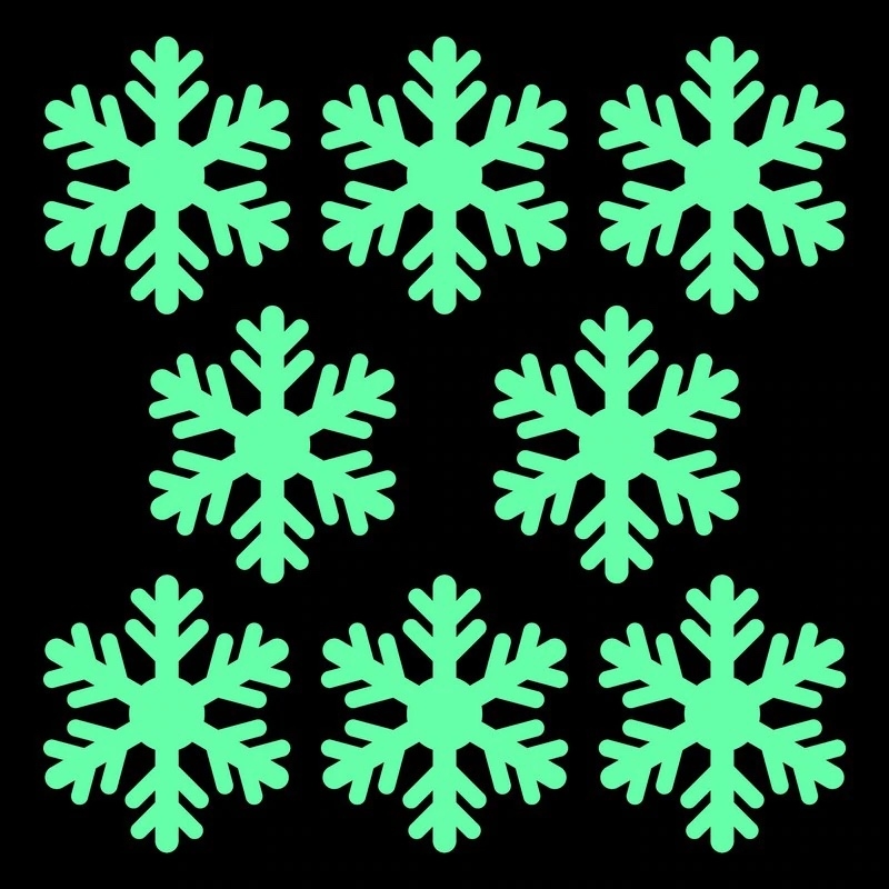 Wandtattoo - Schneeflocken / Leuchten im Dunkeln / 02