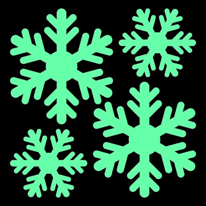 Wandtattoo - Schneeflocken / Leuchten im Dunkeln / 03