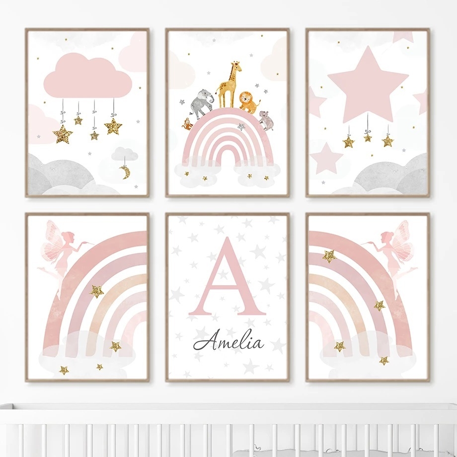 Poster - Sterne und Regenbogen / 6er-Set