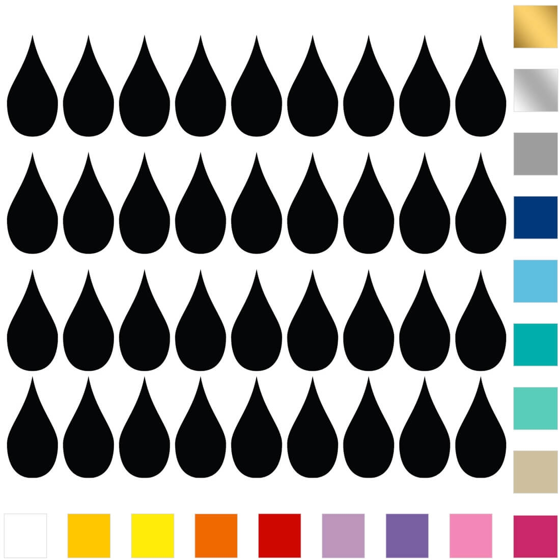 Wandtattoo - Tränen / Groß