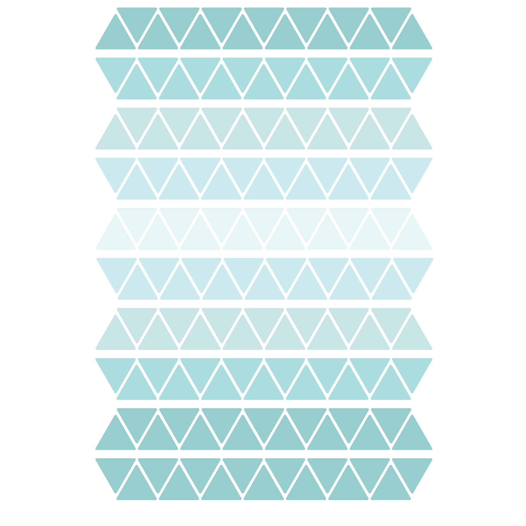 Wandtattoo - Dreiecke / Aquamarin / 150St