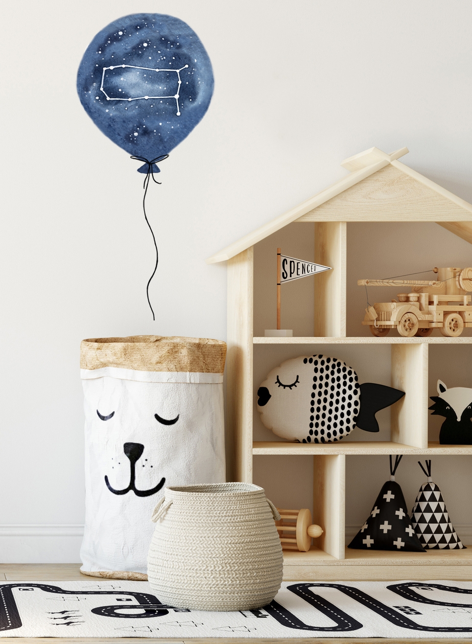 Wandtattoo - Sternballon / Zwillinge