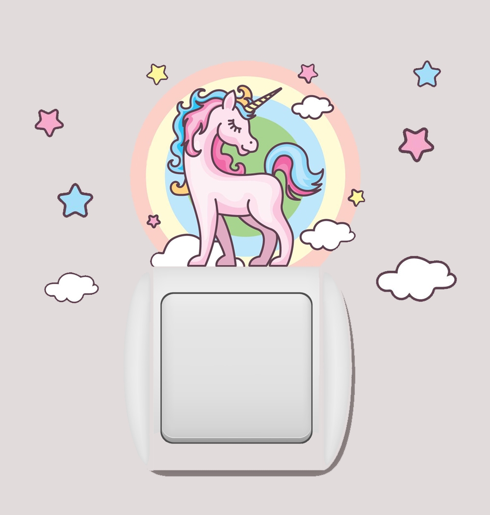 Wandtattoo - Lampendekoration - Einhorn